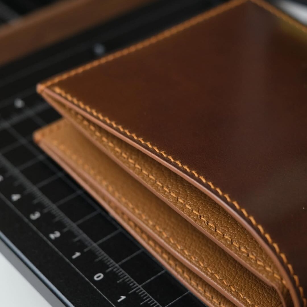 Shell Cordovan Mix Alran Chevre Bifold Wallet - Image 1