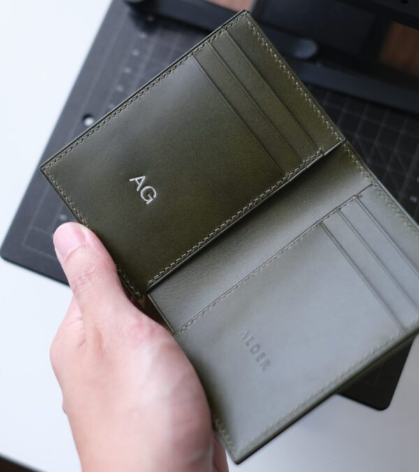 Shell Cordovan Mix Buttero Vertical Wallet