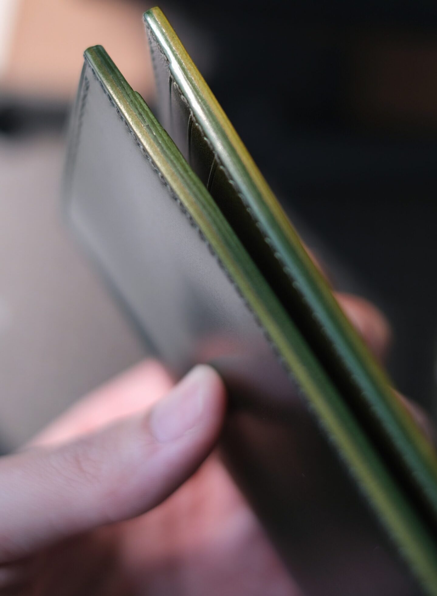 Shell Cordovan Mix Buttero Vertical Wallet - Image 6