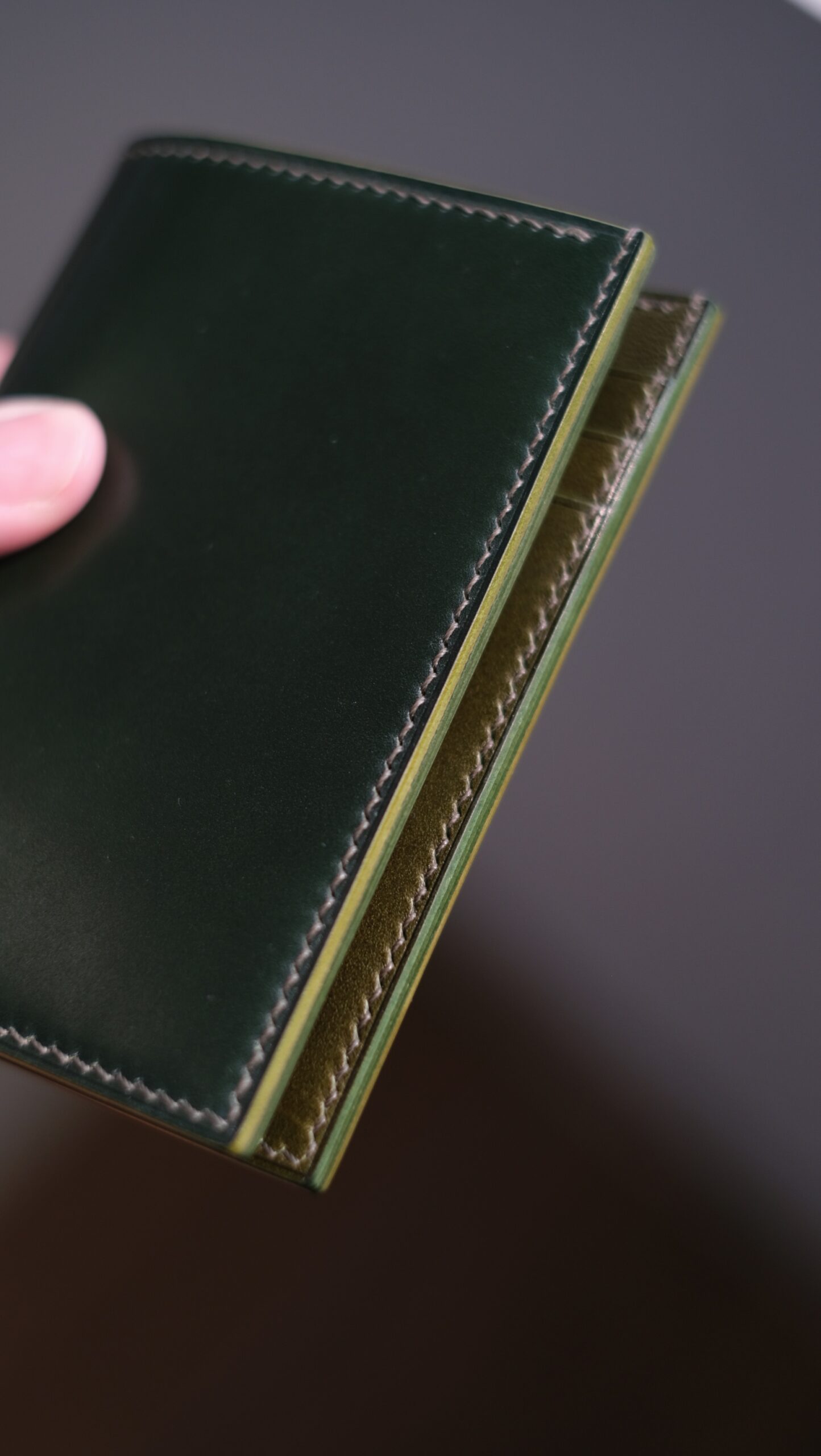 Shell Cordovan Mix Buttero Vertical Wallet - Image 5