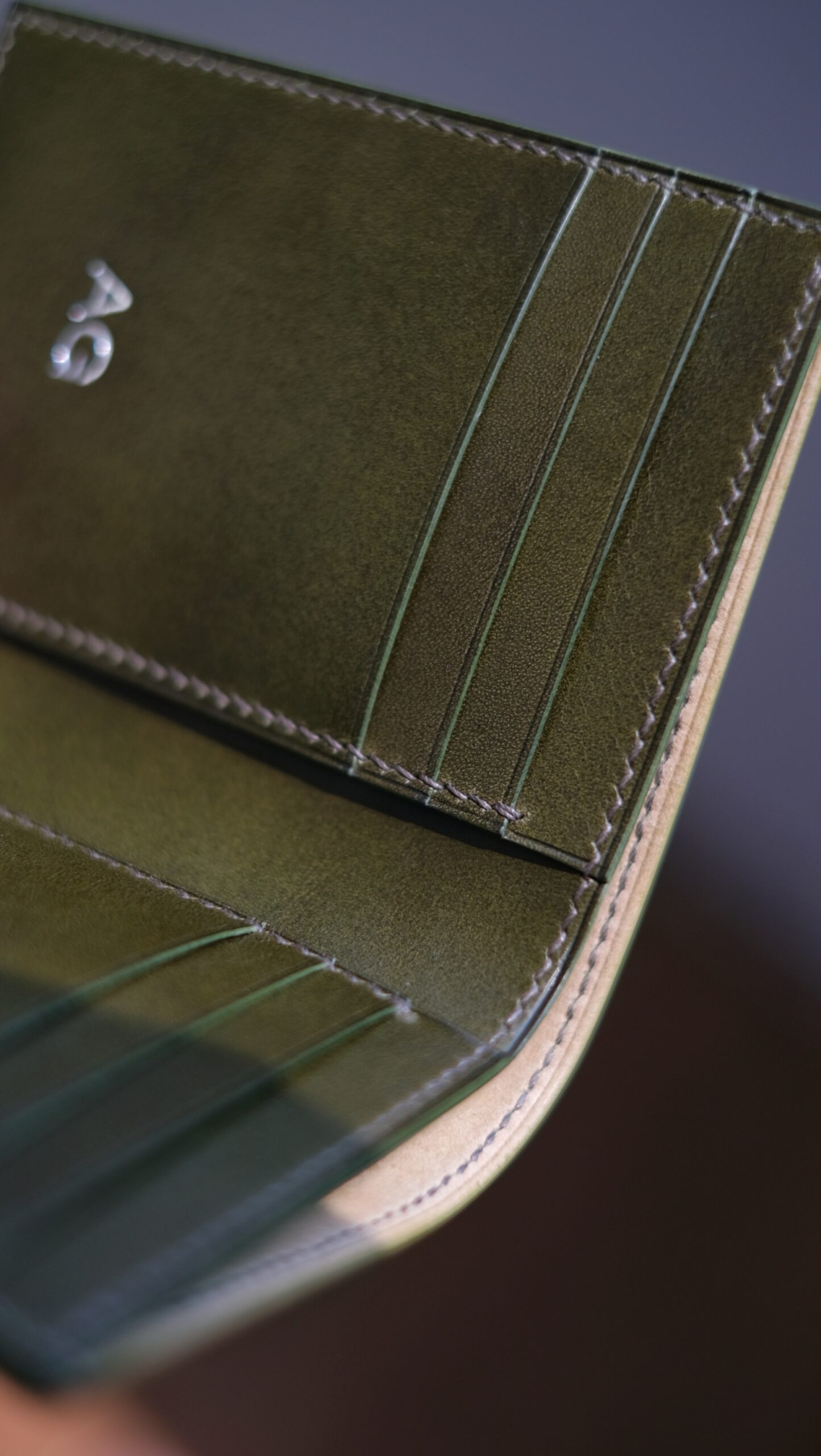Shell Cordovan Mix Buttero Vertical Wallet - Image 4