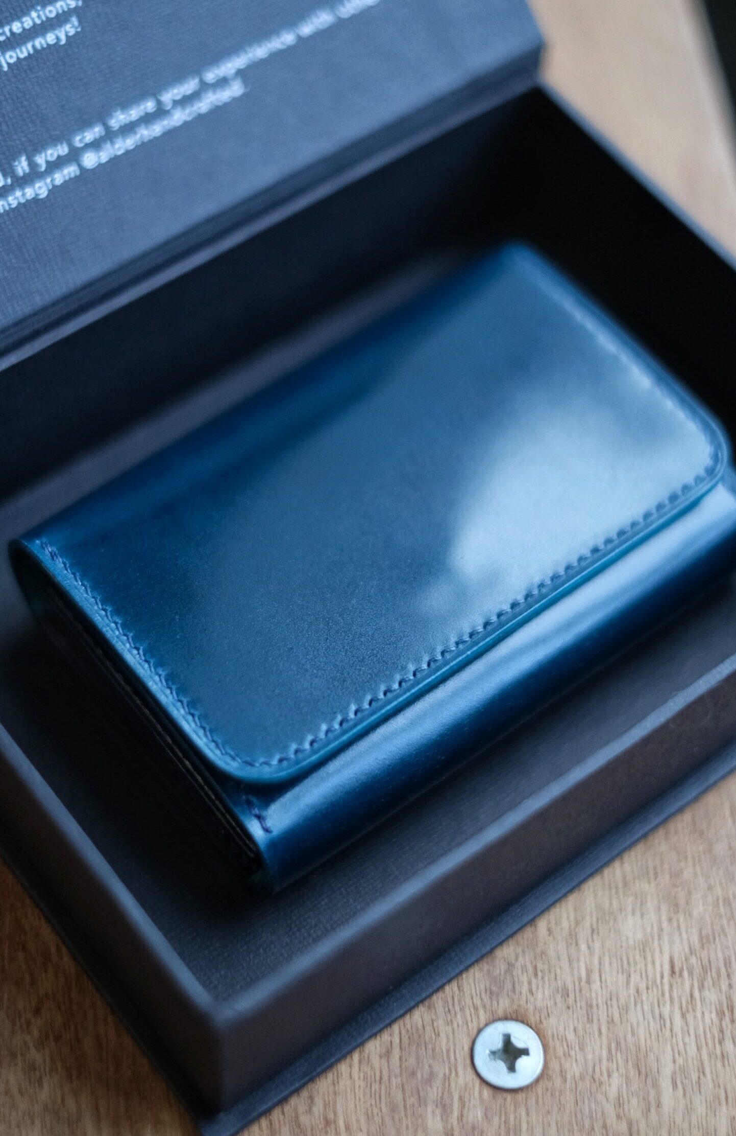 Shell Cordovan Business Card Holder - Image 1