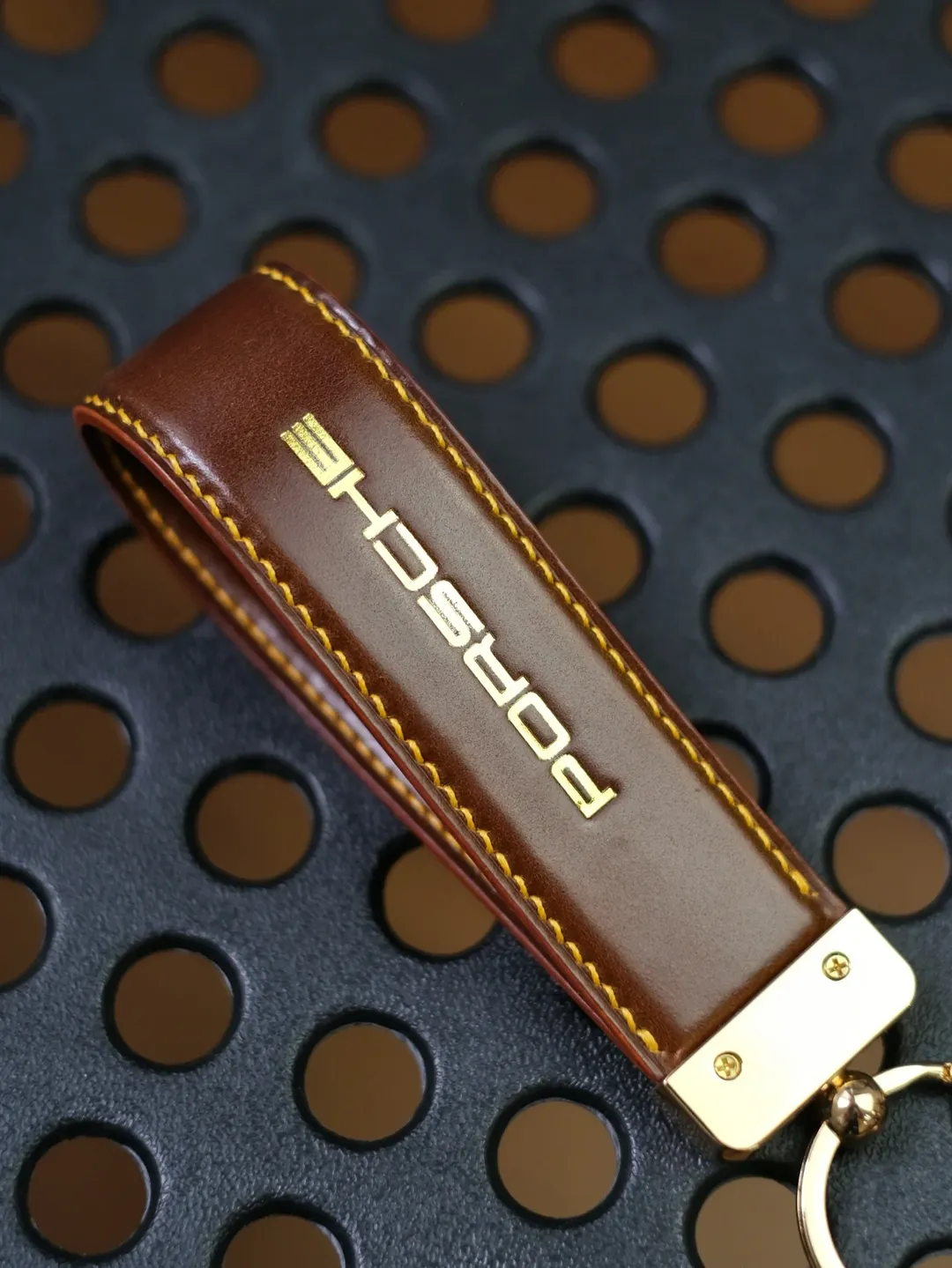 Padded Shell Cordovan Key Ring - Image 1
