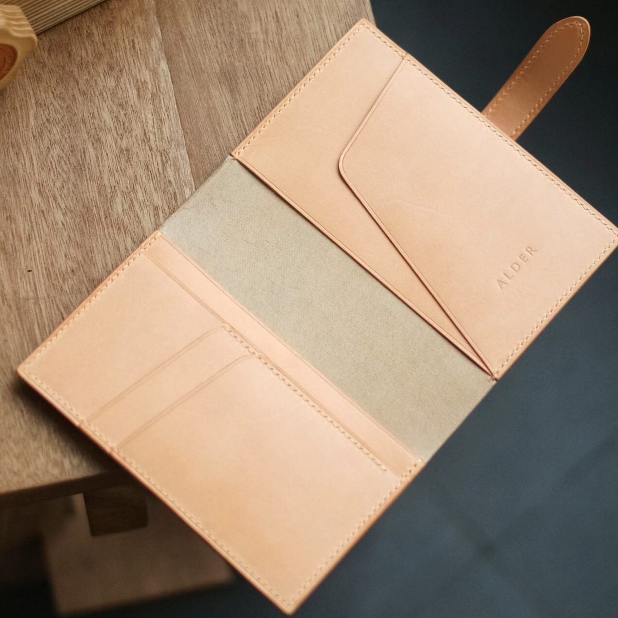 Shell Cordovan Mix Buttero Passport Holder - Image 2
