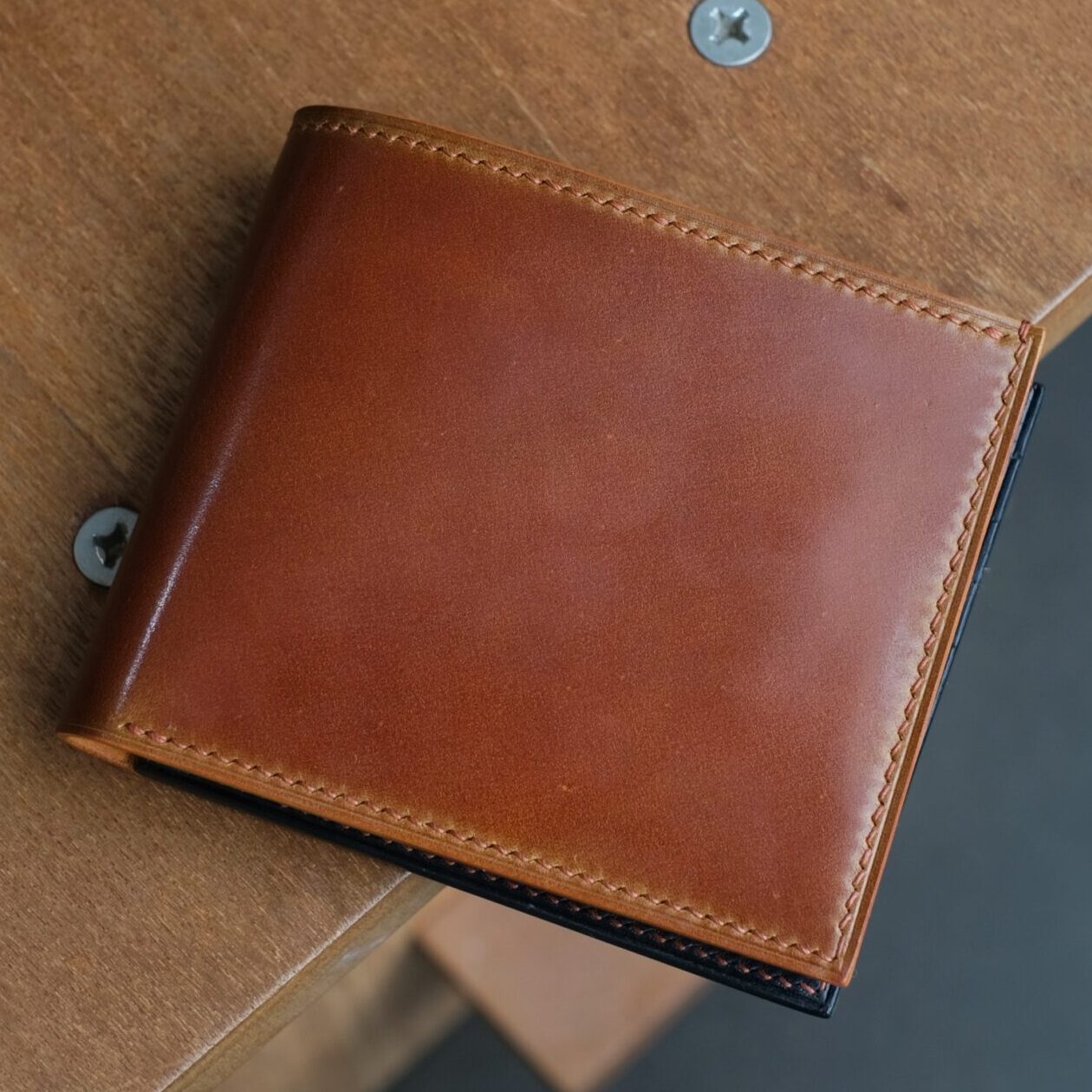 Shell Cordovan Mix Buttero Bifold Wallet - Image 3