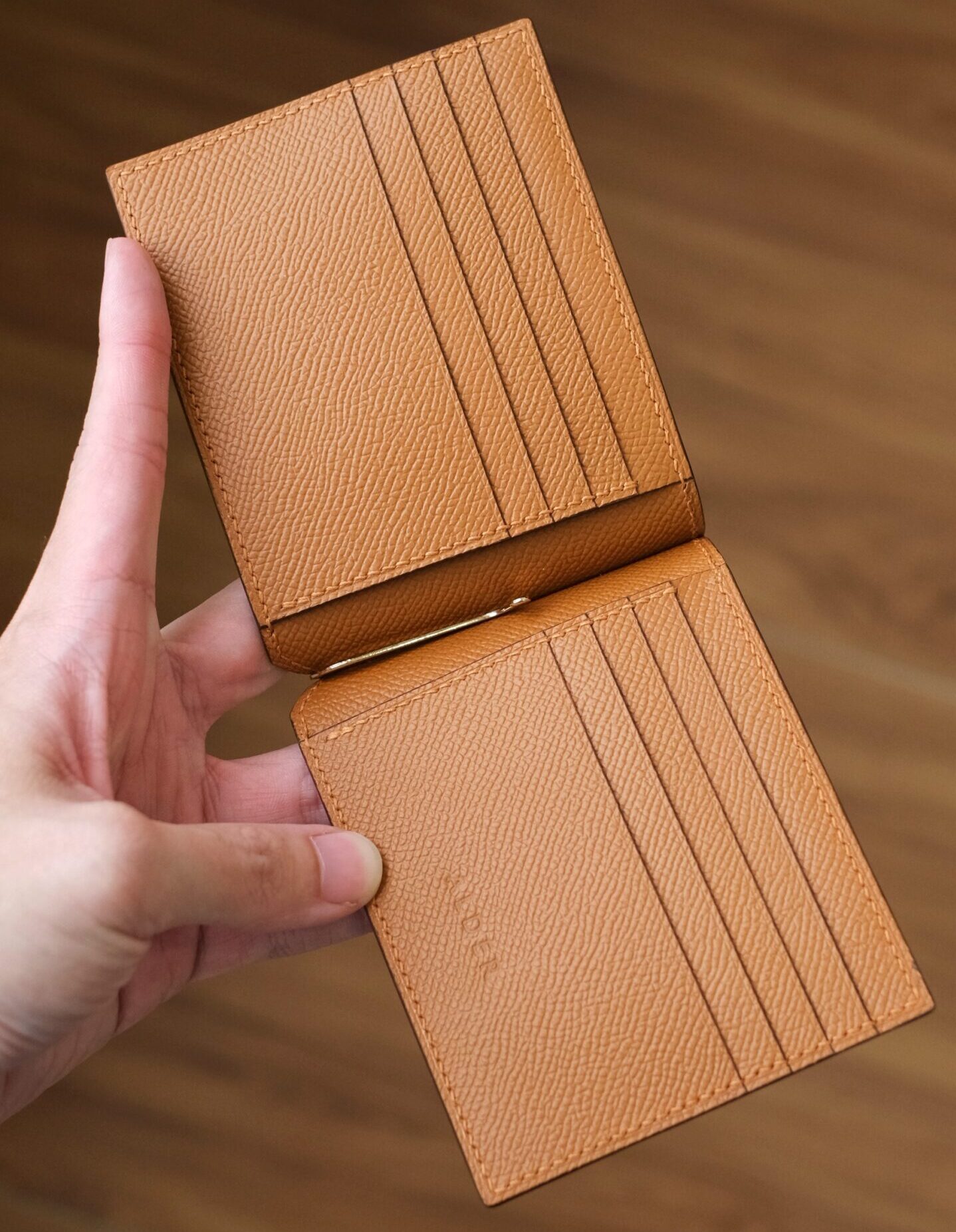 Shell Cordovan Mix Buttero Hatch Money Clip Wallet - Image 3